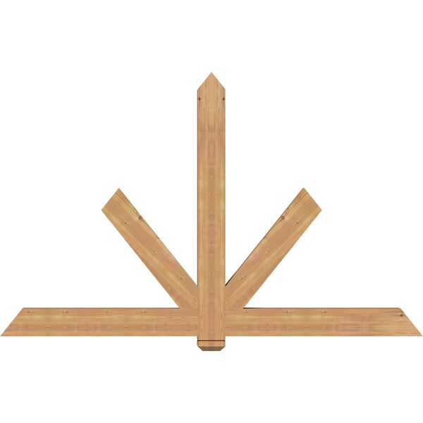 Ekena Millwork Kennewick Timber Gable Bracket, Western Red Cedar, 84"W x 53"H x 3 1/2"D x 5 1/2"F, 15/12 Pitch GBW084X53X0406KEN00SWR - main
